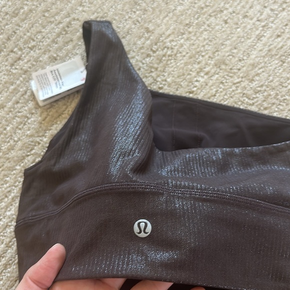 NWT Lululemon Align Asymmetrical Ribbed Bra *Light Support C/D Cup Shine - Picture 9 of 12